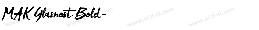 MAK Glasnost Bold字体转换